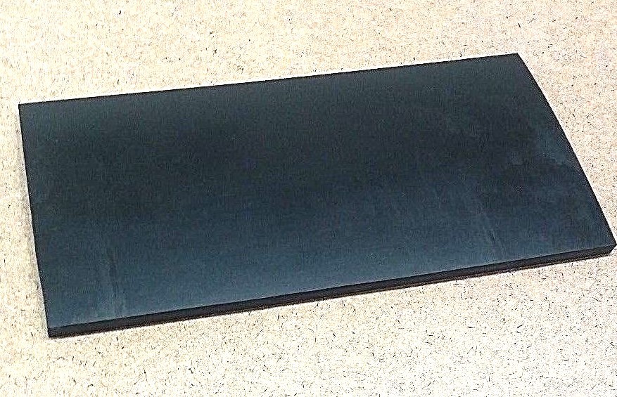Neoprene Rubber Sheet  Solid 3/8" Thk x 8" x 12" Rect Pad  60 Duro