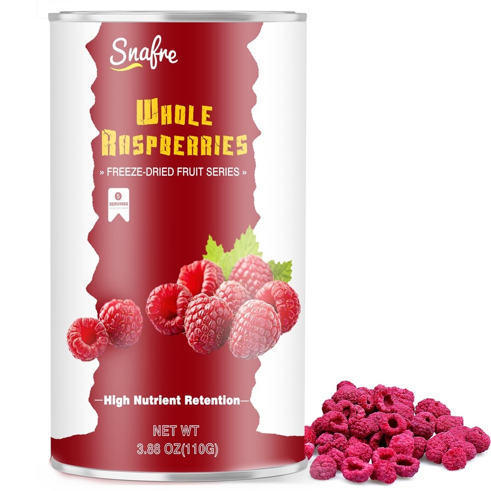 Freeze Dried Raspberries, Fruit, Whole Raspberry 3.88OZ