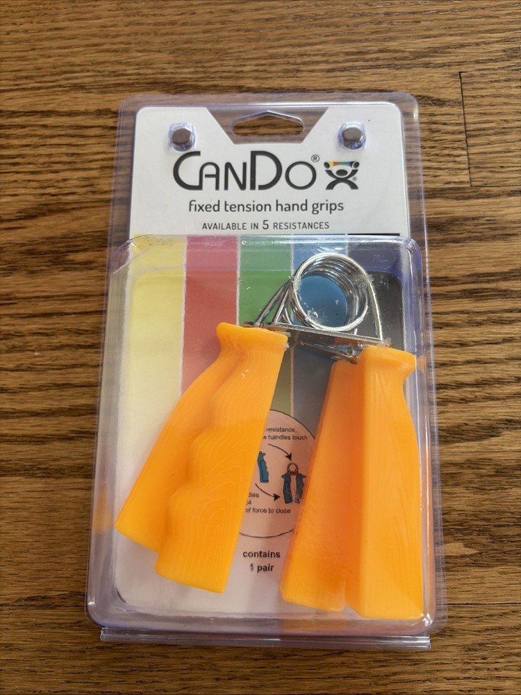 CanDo Hand Grip Exerciser Pair Yellow, X-Easy - 3 lb