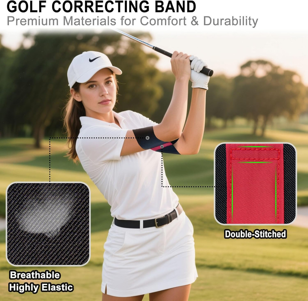 Golf Swing Band, Golf Arm Band Training Aid - Adjustable Golf Connect...