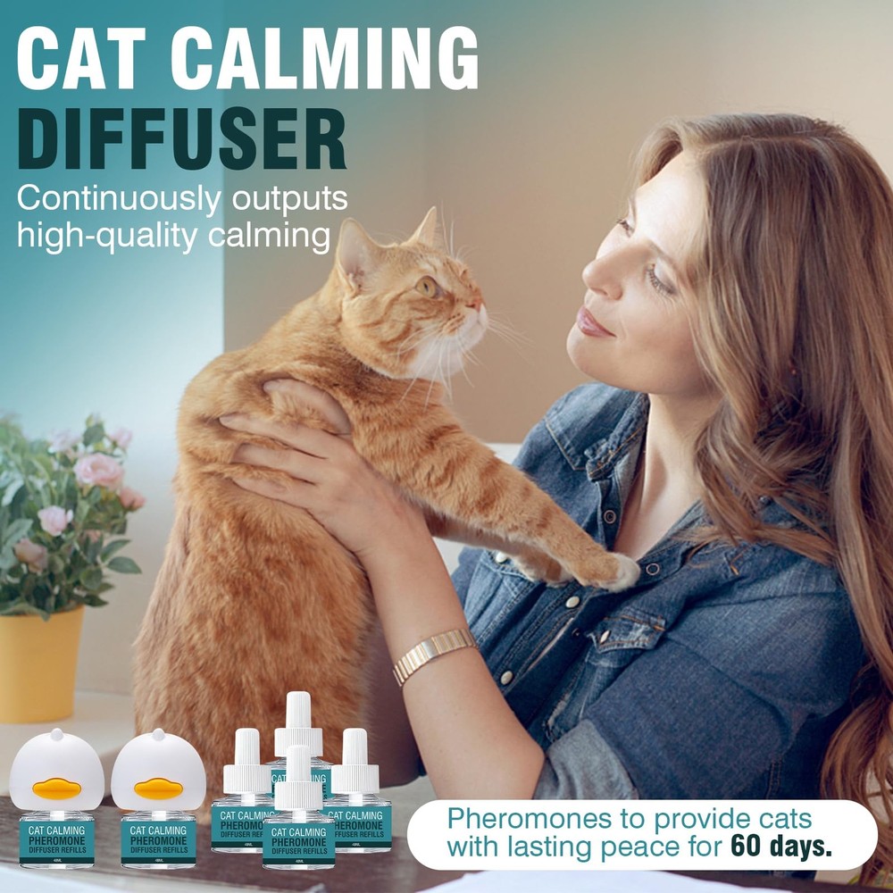 Cat Calming Diffuser 8 in 1 Multicat Pheromone Diffuser Pheromones to Calm Stres