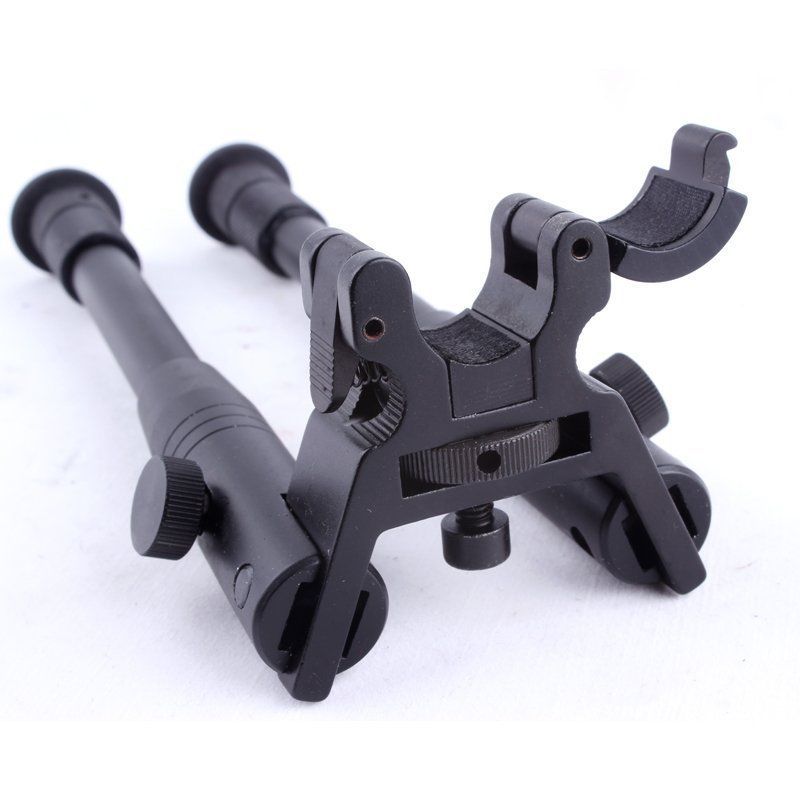 Clamp-on Barrel-Mount Folding Rifle Bipod 8"-10" Spring Return Rest for Shooting
