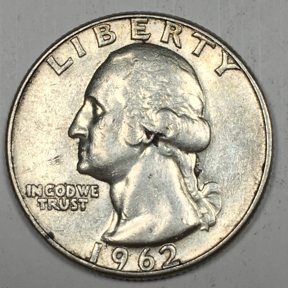 1962 Washington Quarter - Mint State (MS) KM#164 - 90% Silver - 6606