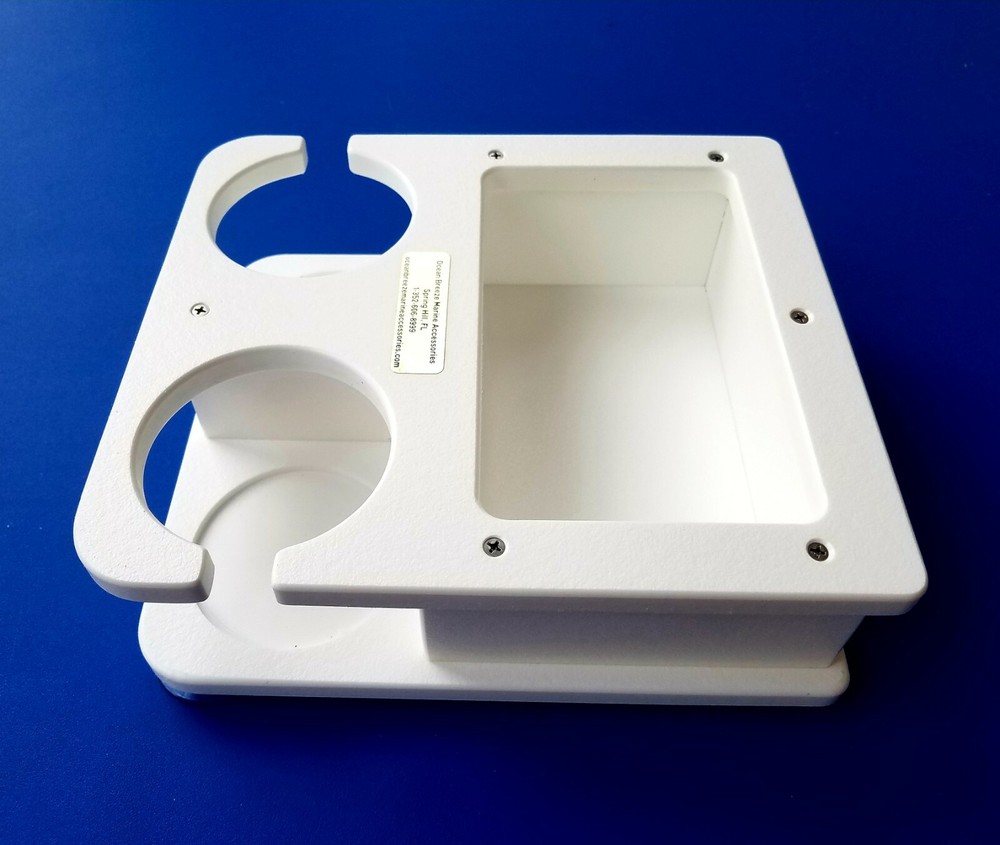 Marine Boat 2 Cup Holder Cupholder & Storage Box Starboard ST