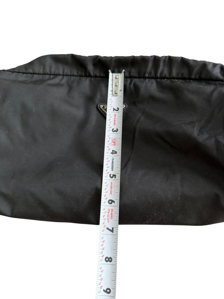 PRADA Black Tessuto Zip Cosmetic Makeup Bag
