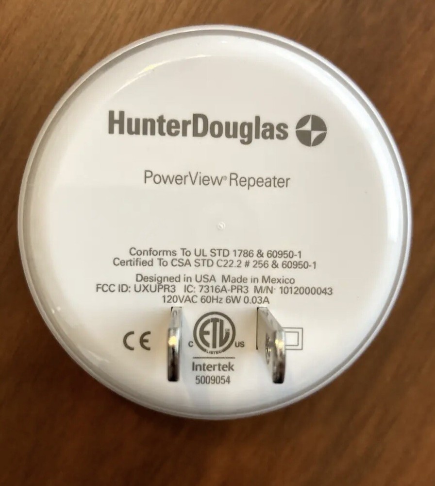 HUNTER DOUGLAS PowerView NEW Gen2 Repeater Hub Extender