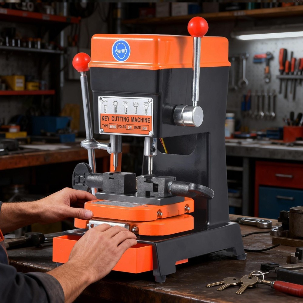 Key Cutting duplicating Machine Cutter Car Key Copier Locksmith Tools US