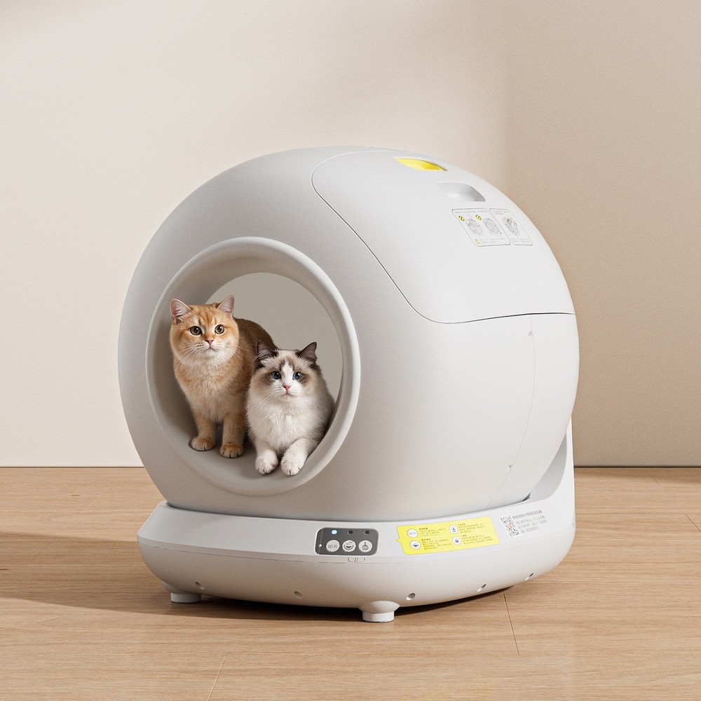 Self Cleaning Cat Litter Box,78L, No Scooping Automatic Litter Box / APP Control