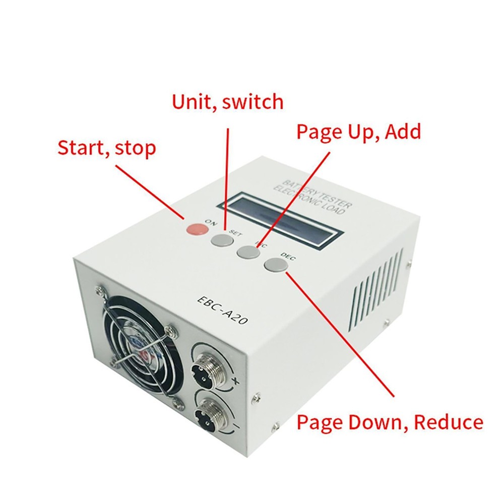 Universal EbC‐A20 Battery Capacity Tester Battery Load Tester High Performance