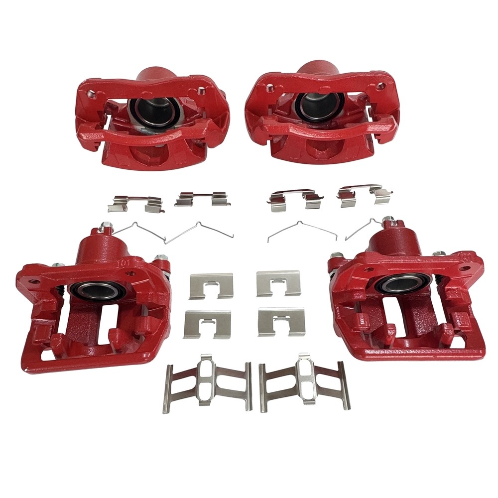 4Pcs Front & Rear Disc Brake Calipers w/Bracket Kit for 2003-2011 Honda Element