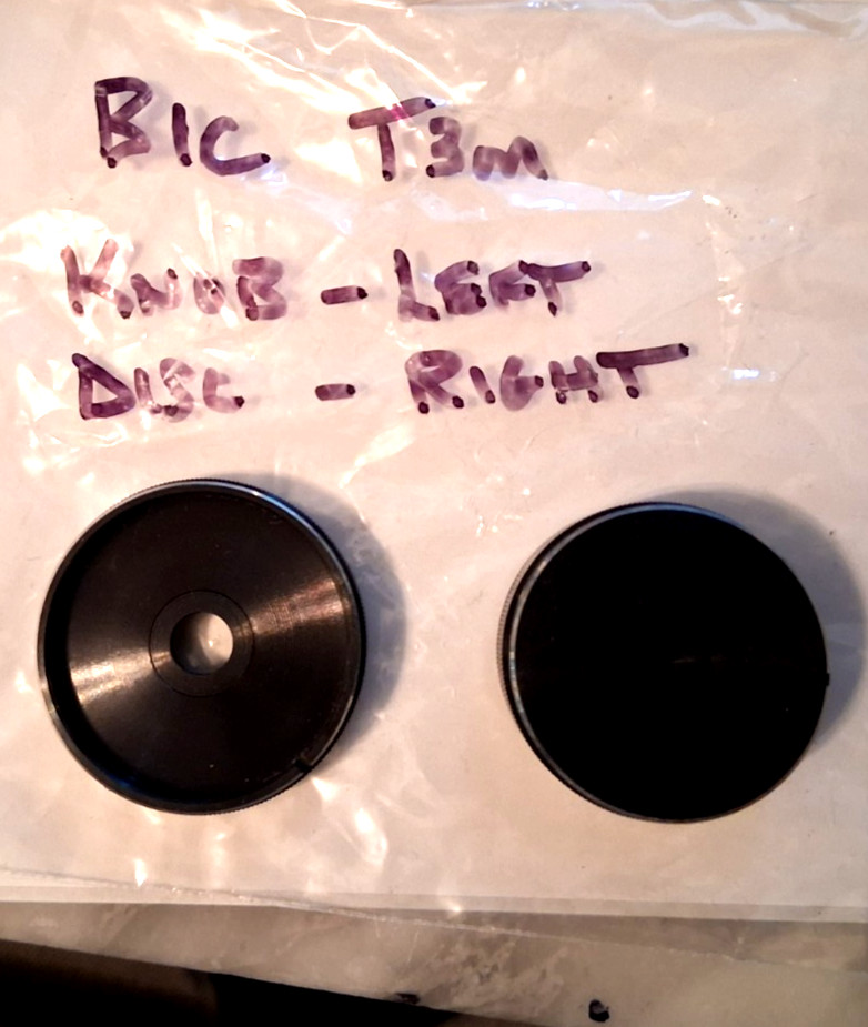 Genuine BIC T-3M Record Level Knobs - Left and Right (Inner and Outer Knobs)