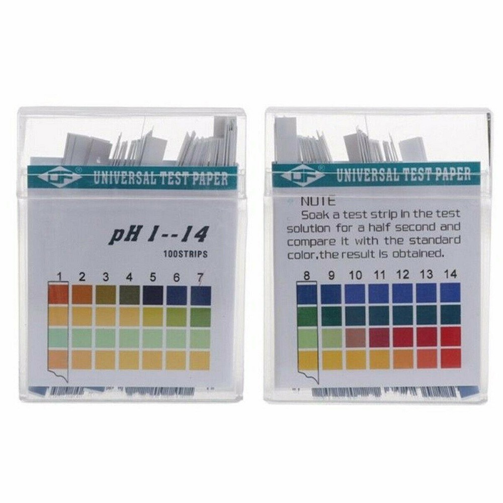 100pcs PH Test Strips Test Paper 1-14 PH Range Indicator Strips 87*67*11mm Pack