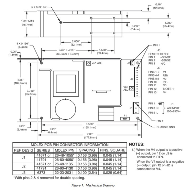 Power One MAP110-4003 quadruple-output power supply