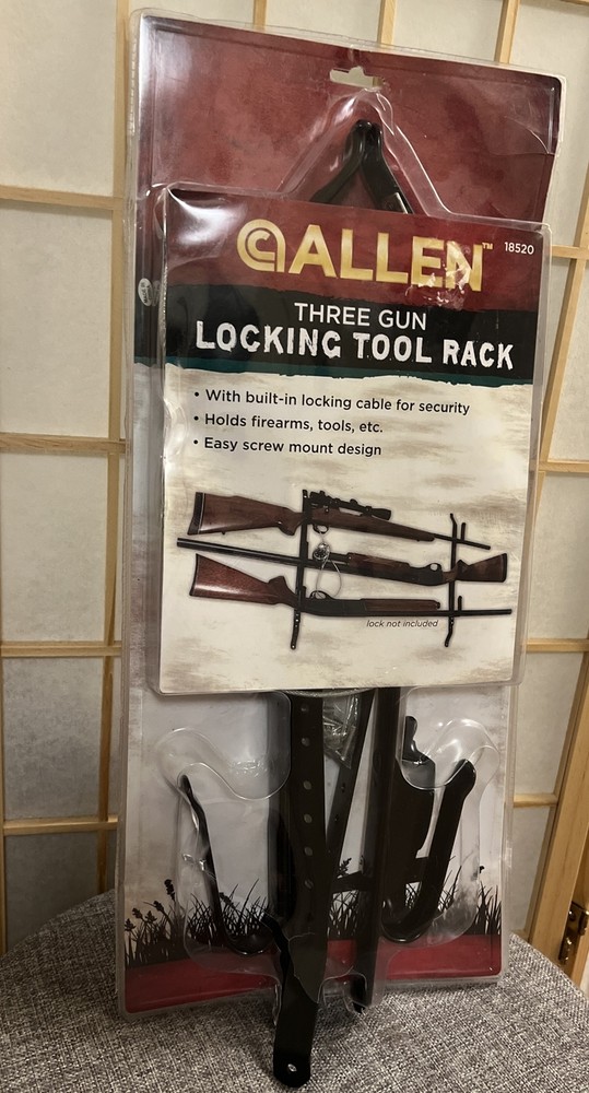 Allen Three Gun Locking Tool Rack Mounting 18520 Open Box Free Shipping