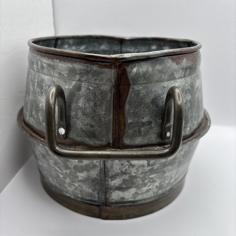 Pottery Barn Double Handled Metal Planter