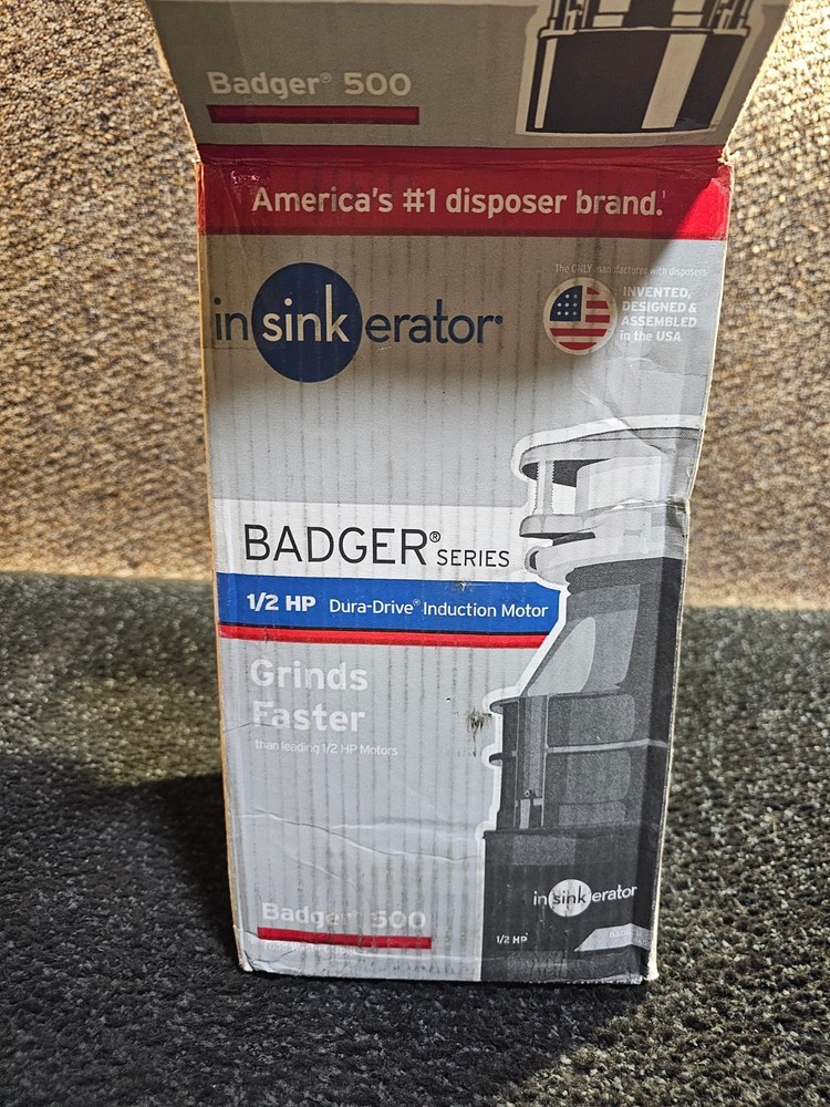 InSinkErator Badger 500 Standard Series 1/2 HP Continuous Feed Garbage Disposal