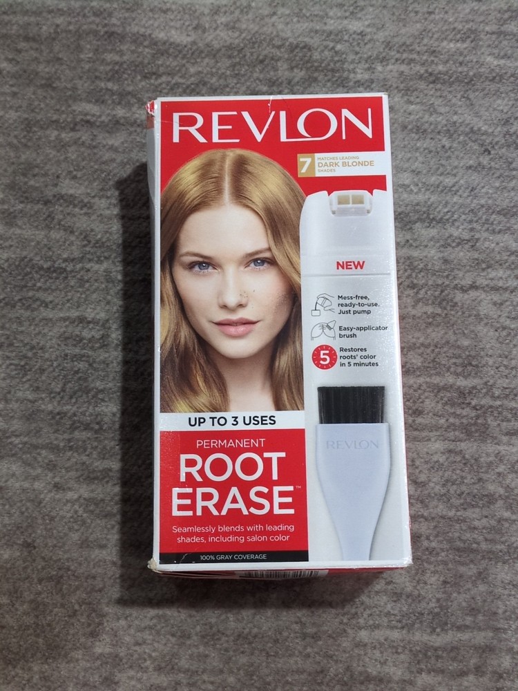 REVLON ROOT ERASE Permanent 7 DARK BLONDE 100% Grey Coverage Discontinued
