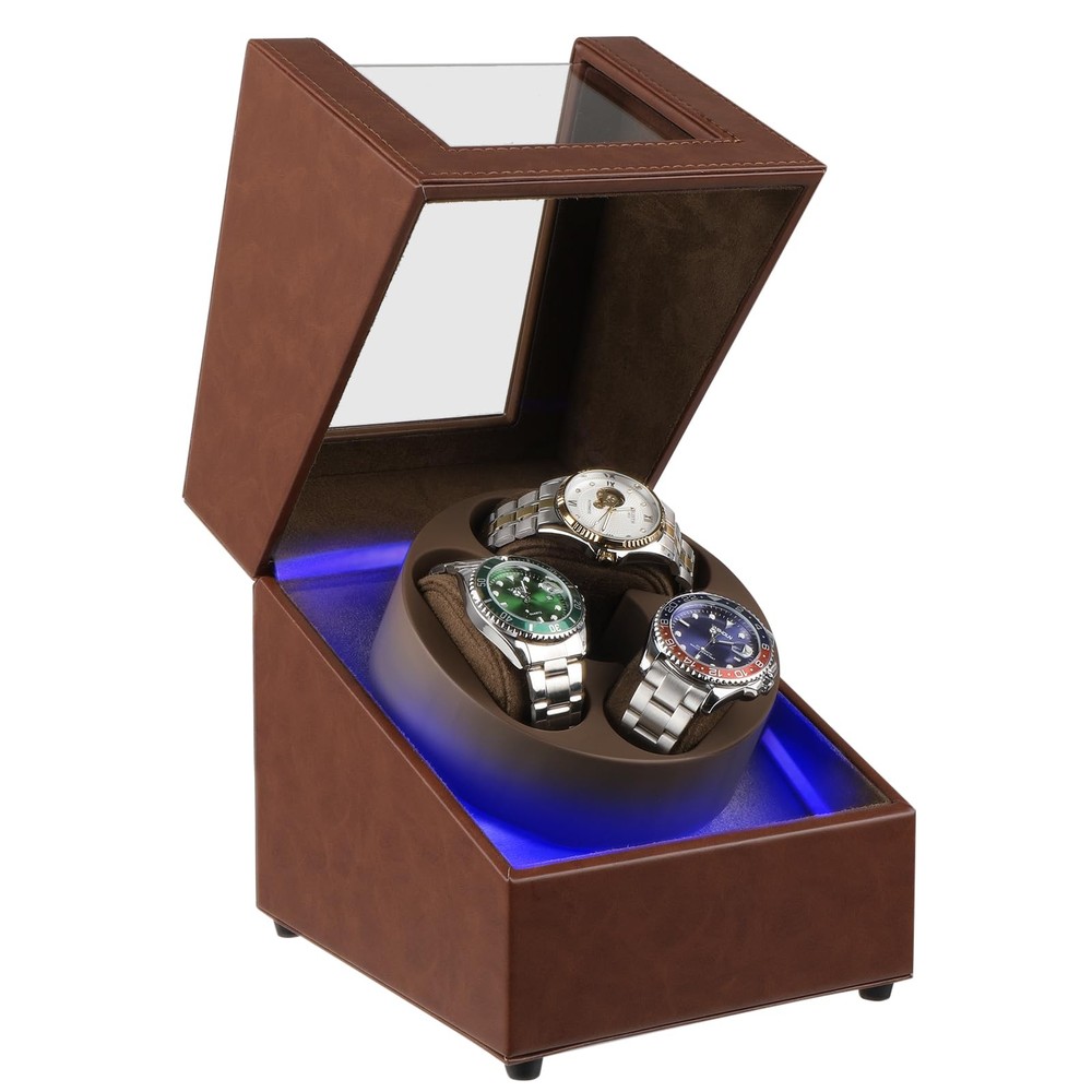 J&T Technology Watch Winder for Automatic Watches,Automatic Brown