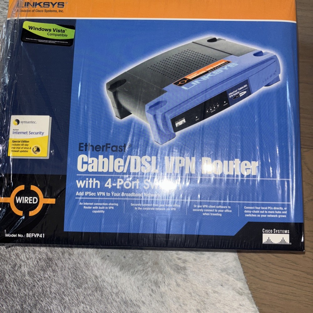 linksys router Cable /DSL With 4 -port Switch Ether Fast New