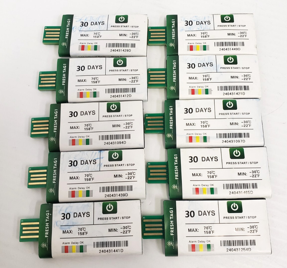 10 Freshliance Temp Data Logger USB Disposable Temperature Recorder *PARTS*