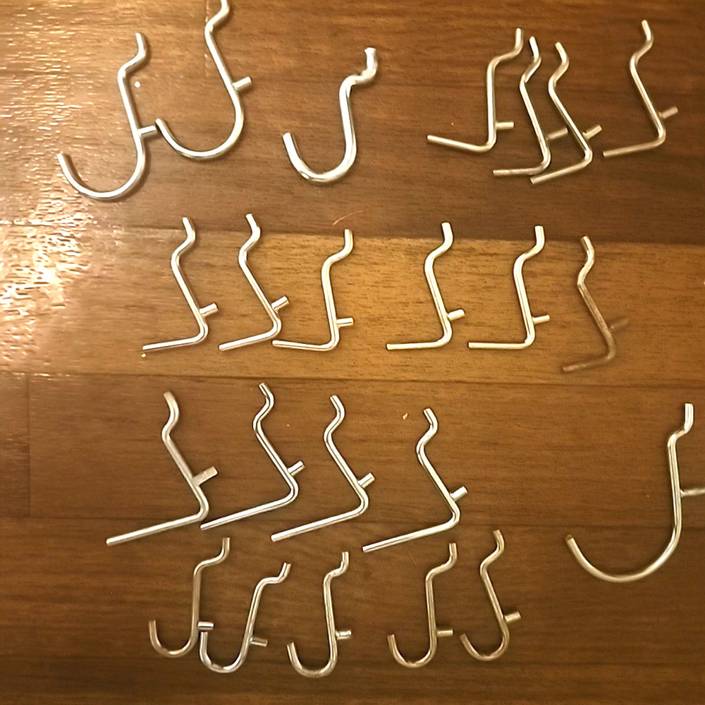 33 pieces Pegboard Hook Assortment 7 varieties/sizes