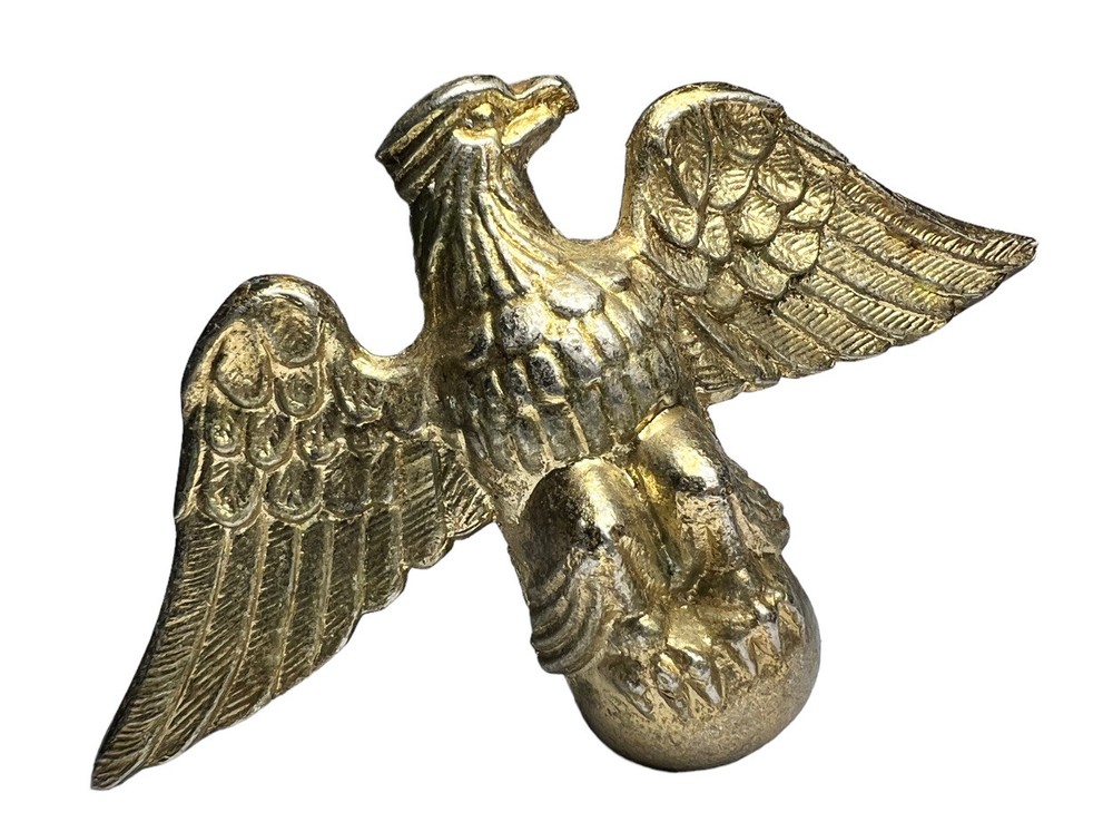 Vintage Brass Eagle Finial Screw Down 3.75” X 2.25”