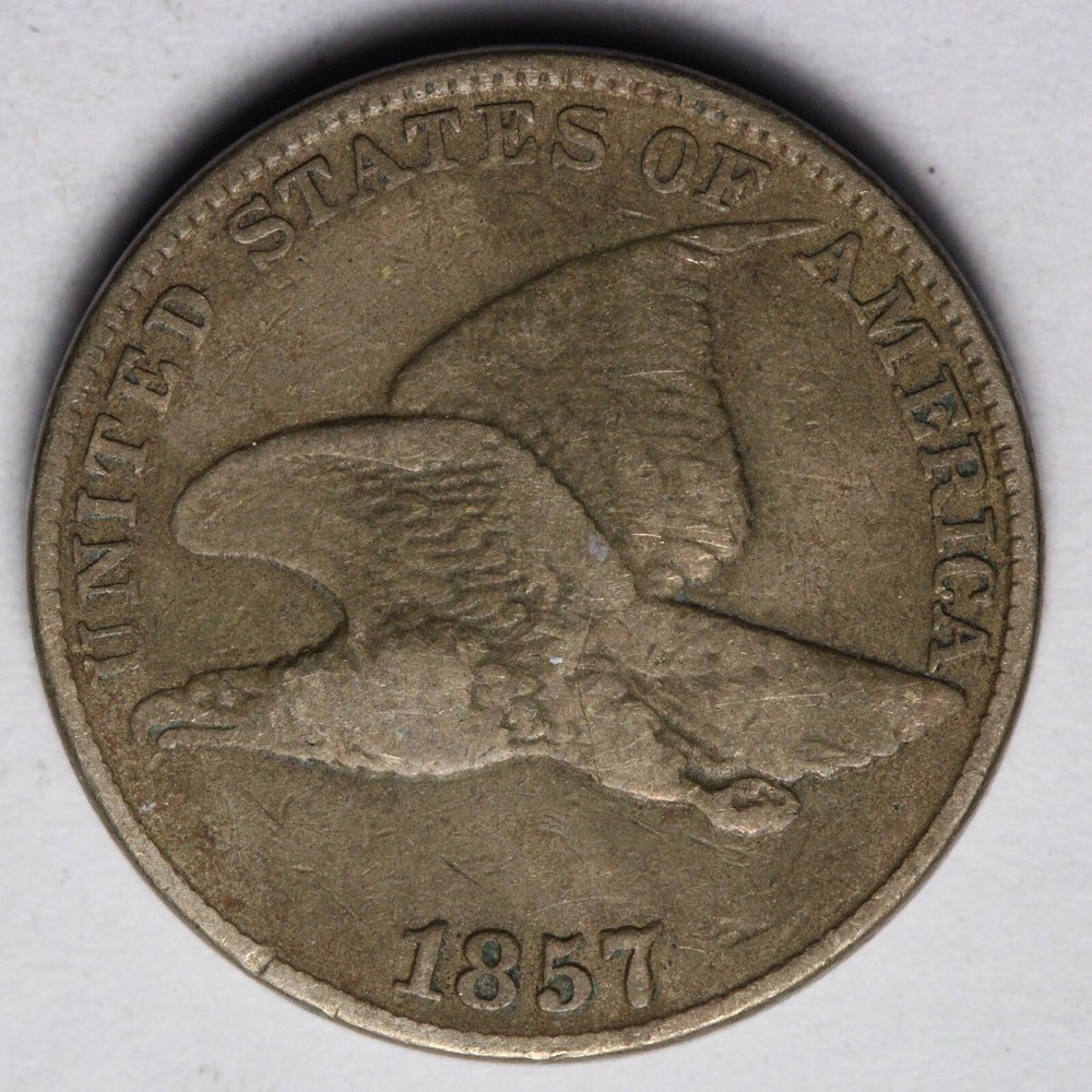 1857 Flying Eagle Cent Penny XF E130 RXEM