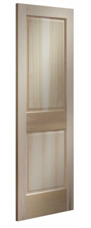 2 Panel Traditional Premium Poplar Stain Grade Solid Core Interior Wood Doors