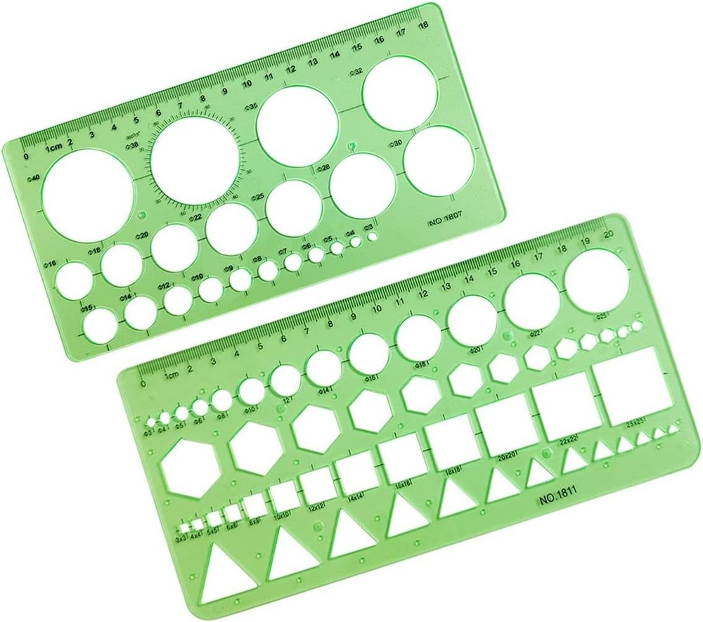 Circle Templates Geometric Drawings Drafting Stencils Measuring Tools Artist...