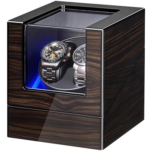 Watch Winders for Automatic Watches, New Ebony-Colored Piano Finish Automatic