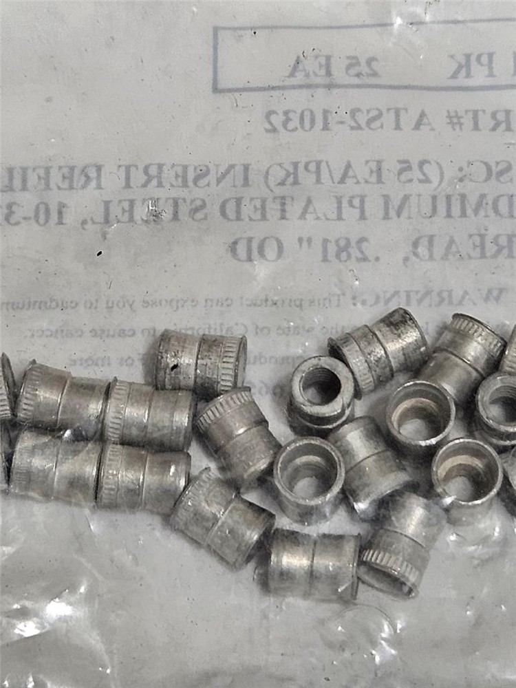 25 Pcs NUTSERT 10-32 Thread, ATS2-1032