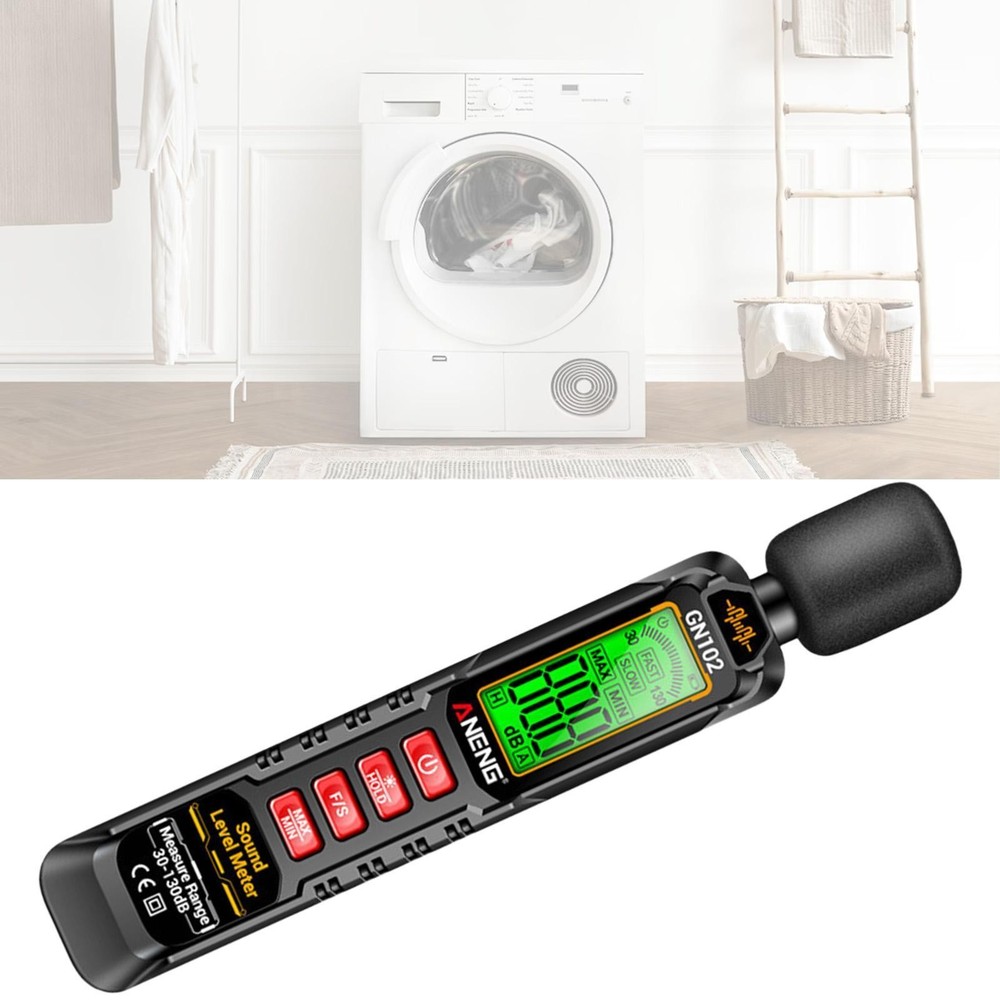 Decibel Meter Digital Sound Level Meter Portable Backlit LCD Screen Professional