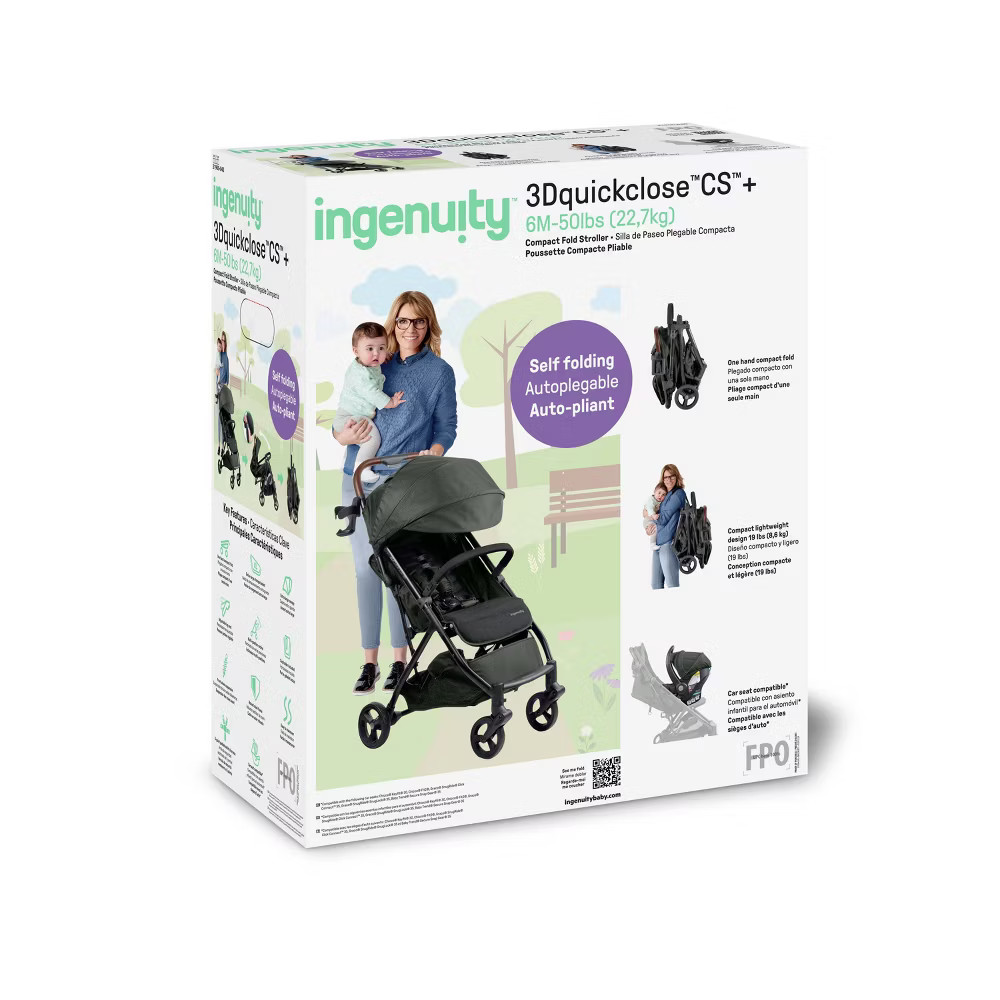 Ingenuity 3Dquickclose CS+ Compact Fold Stroller - Gray