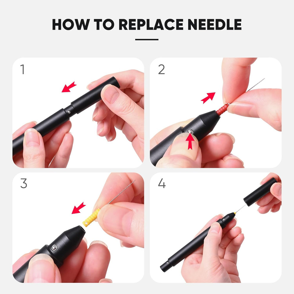 PPF Decon Needle with Extra 4Pcs Stainless Steel Micro-Barbed Needle Removal Too