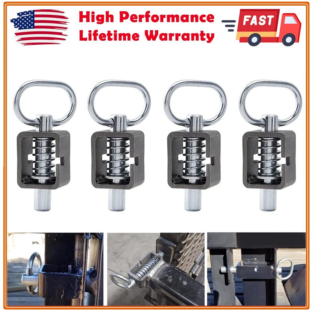 SPARKWHIZ 4Pack Spring Trailer Gate Weld-On Spring Latch Lock Assembly Universal