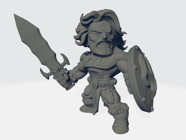 Chibiatures - Barbarian Hero