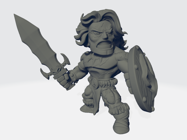 Chibiatures - Barbarian Hero