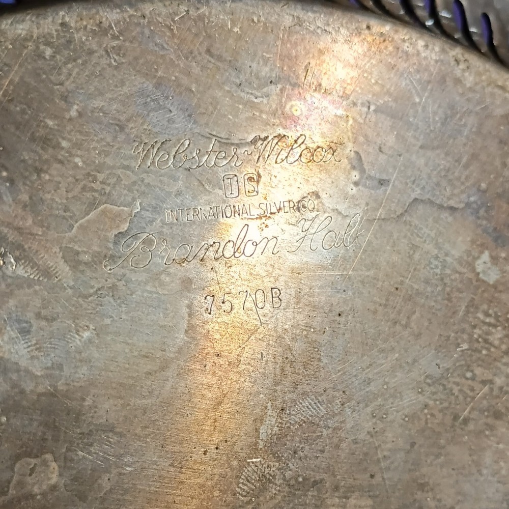 Webster Wilcox International Silverplate Tray Brandon Hall Pattern
