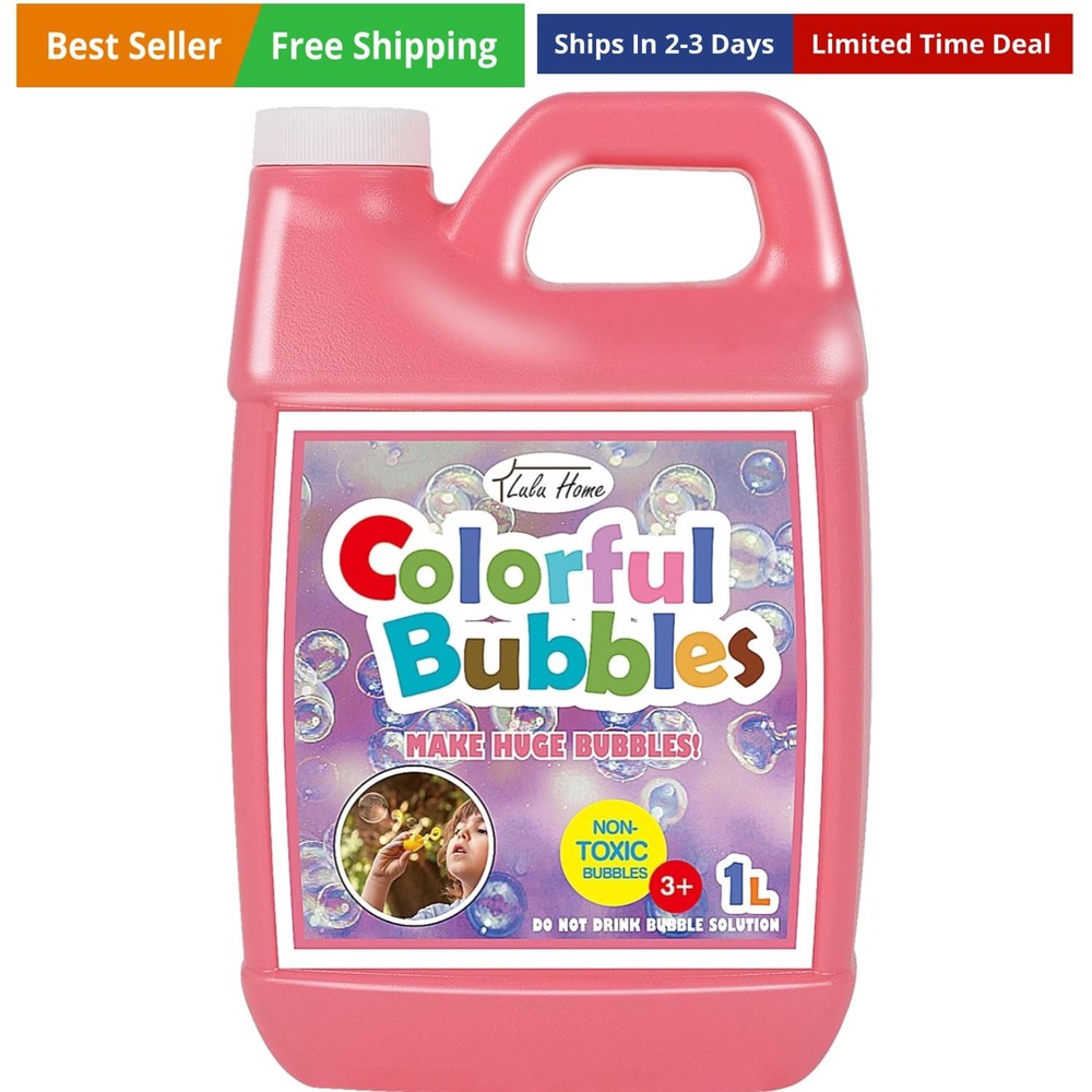 Concentrated Bubble Solution, 1 L/ 33.8 OZ Refill for Bubble Machines, Giant ...