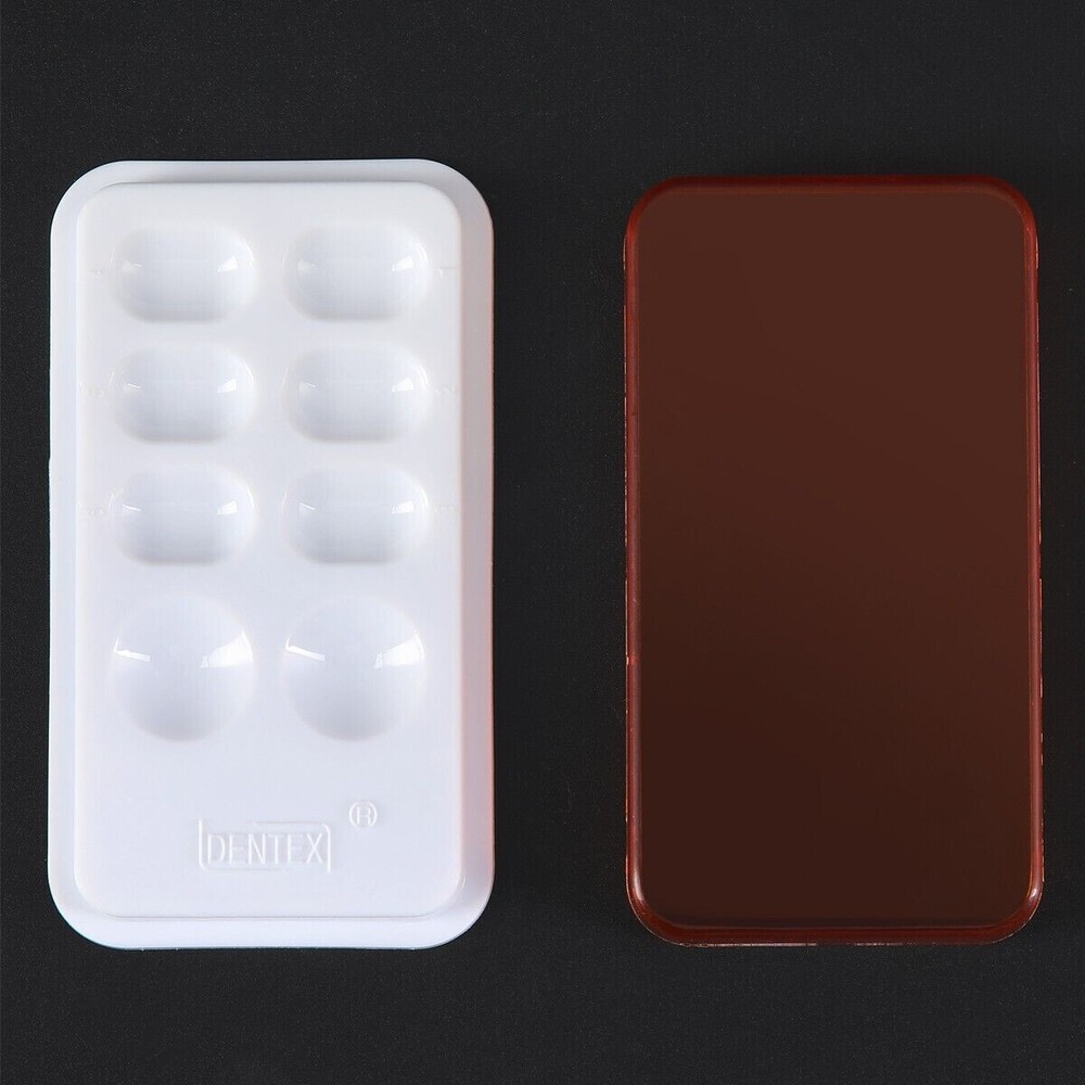 Dental Plastic Patch Shading Light Organizer Molar Case Teeth 8 Holes Denture