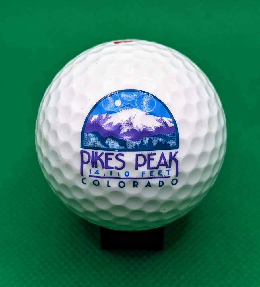 Pikes Peak Colorado logo golf ball