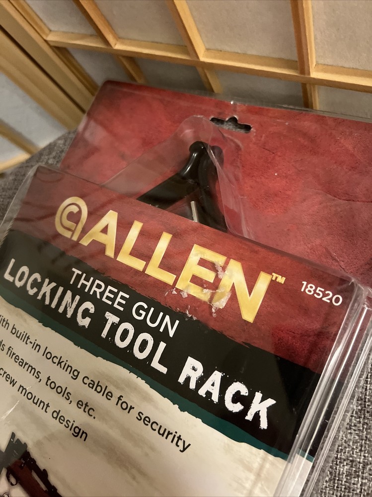 Allen Three Gun Locking Tool Rack Mounting 18520 Open Box Free Shipping