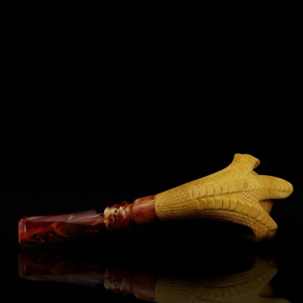 Smooth Eagle Claw Pipe New Block Meerschaum Handmade W Case#874