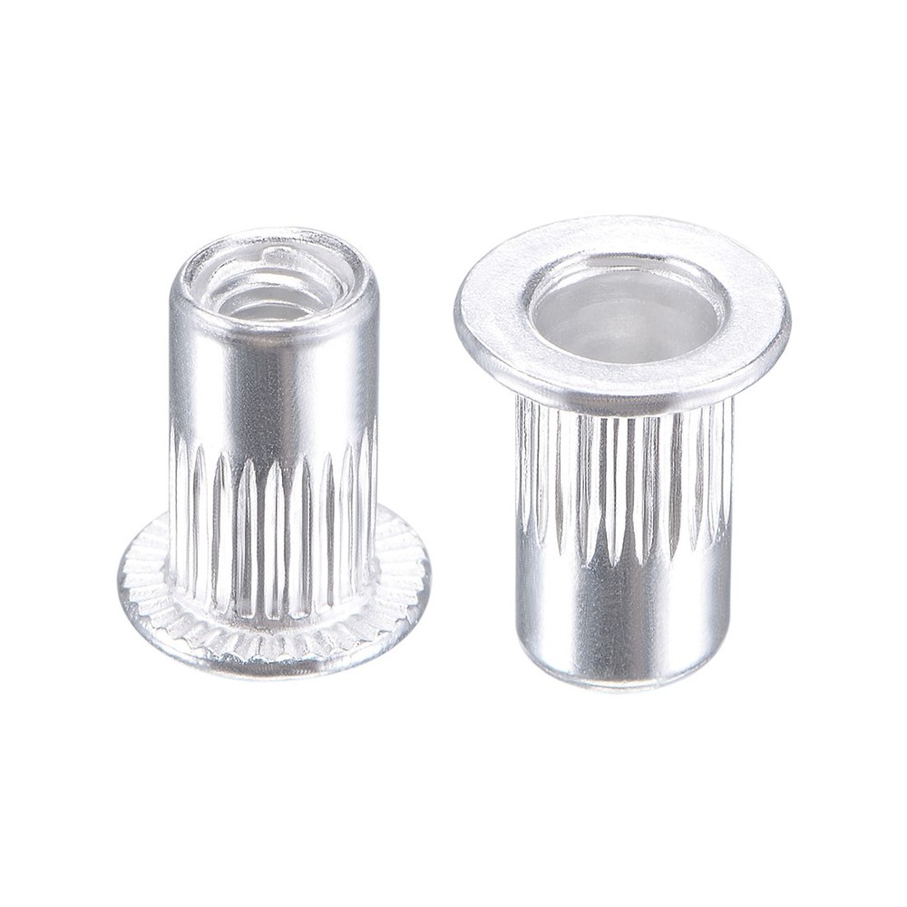 Rivet Nuts Aluminium Alloy Knurled Flat Head Threaded Insert 25pcs