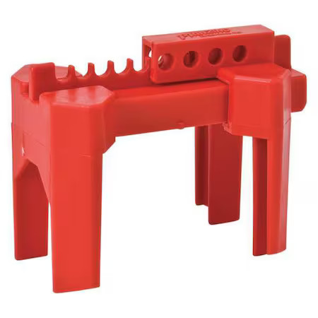 Brady Bs07a-Rd 4-Legged Ball Valve Lockout, Polypropylene, 1/2 In To 2-1/2 In