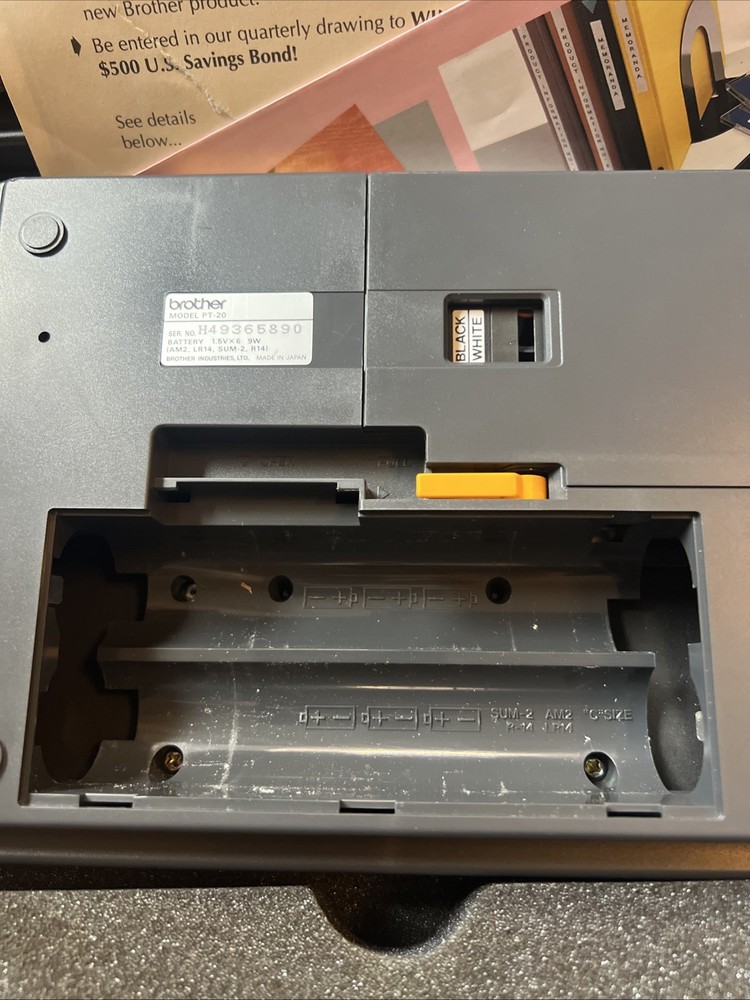 BROTHER P-Touch Label Maker Model Deluxe PT-20 w/ Case