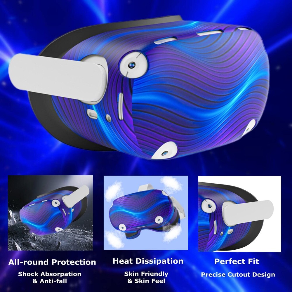 Compatible with Oculus Quest 2 Accessories, Silicone Face Cover, VR Shell