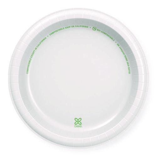 Dixie Paper Dinnerware, Plate, 8.5" dia, White, 125/Pack