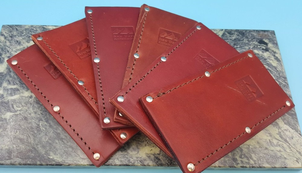 New West Brand Leather Fixed Blade Knife Belt Sheath Pouch