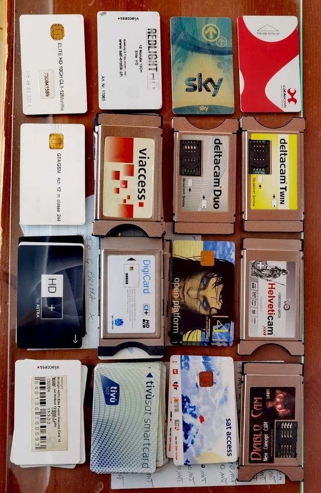 various CAMs and TVSAT cards